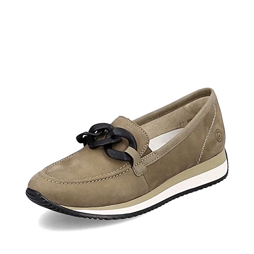 Remonte Damen Slipper D0H10, Frauen Slip On,lose Einlage,Slipper,Mokassins,Halbschuhe,Schlupfschuhe,schluepfschuhe,Loafer,offener,braun,40 EU / 6.5 UK von Remonte