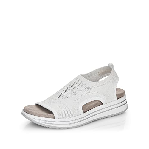 Remonte Damen Slipper R2955, Frauen Slip On,lose Einlage,Schlupfschuhe,schluepfschuhe,Loafer,Slip-ons,freitzeitschuhe,offener,Weiss,37 EU / 4 UK von Remonte