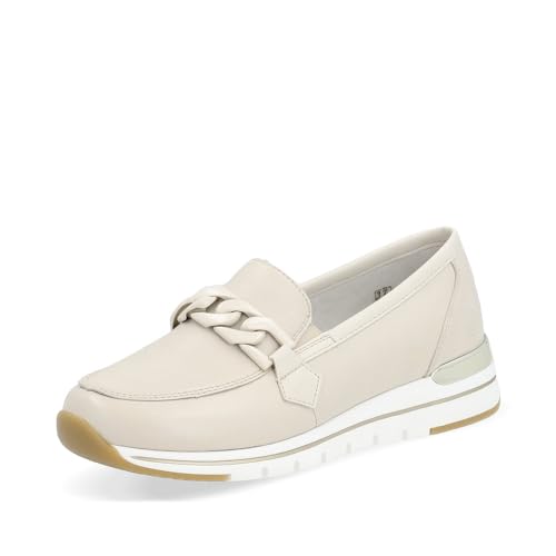 Remonte Damen Slipper R6711, Frauen Slip On,lose Einlage,College Schuhe,Businessschuhe,Slip-ons,Mokassins,Halbschuhe,Slides,Loafer,beige (60),40 EU von Remonte