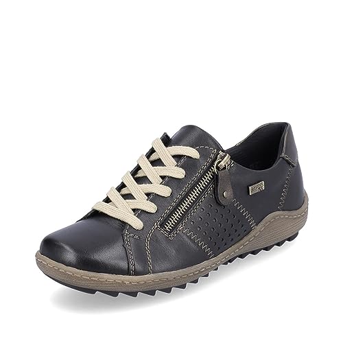 Remonte Damen Sneaker R1437, Frauen Schnürschuhe,lose Einlage, TEX,Sneaker,Halbschuhe,Freizeitschuhe,Schnuerschuhe,schwarz,45 EU / 10.5 UK von Remonte