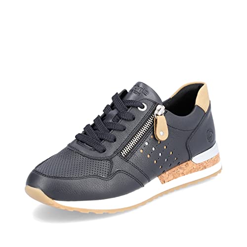 Remonte Damen Sneaker R2536, Frauen Schnürschuhe,lose Einlage,schnürschuhe,Sneaker,Halbschuhe,Freizeitschuhe,Schnuerschuhe,blau Kombi,41 EU / 7.5 UK von Remonte