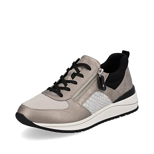 Remonte Damen Sneaker R3702, Frauen Schnürschuhe,lose Einlage,Strassenschuhe,Schnuerung,Shoes,Low-tie,schnürschuhe,schnürer,metallic,40 EU / 6.5 UK von Remonte