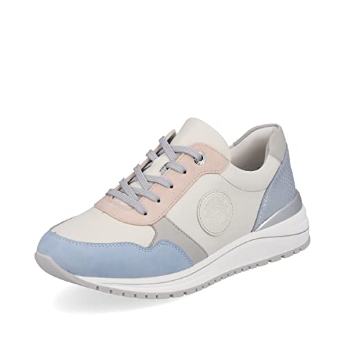 Remonte Damen Sneaker R3706, Frauen Schnürschuhe,lose Einlage,straßenschuhe,Strassenschuhe,lace-up,Shoes,Low-tie,Sneaker,Weiss Kombi,40 EU / 6.5 UK von Remonte