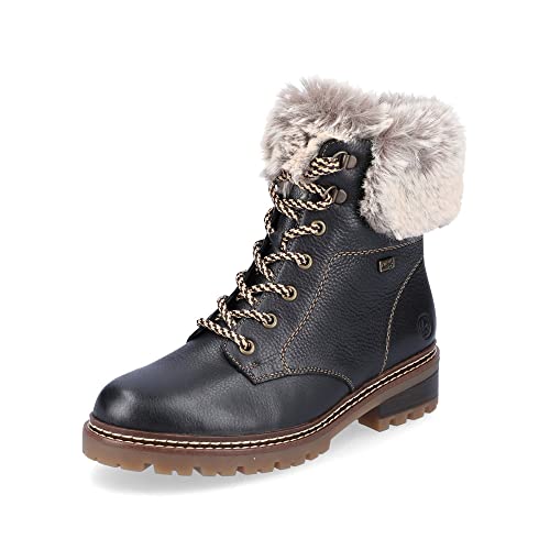 Remonte Damen Winterstiefel D0B74, Frauen Stiefel,lose Einlage,schnürstiefel,warm,gefüttert,wasserdicht,tex,schwarz kombi,42 EU / 8 UK von Remonte