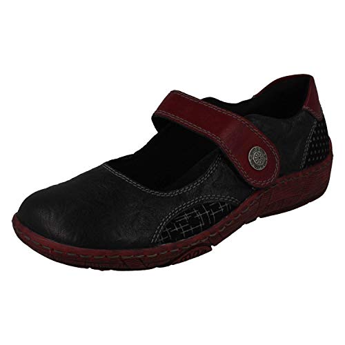 Remonte Flache Damenschuhe D3818, Black Combination Black, 38 EU von Remonte