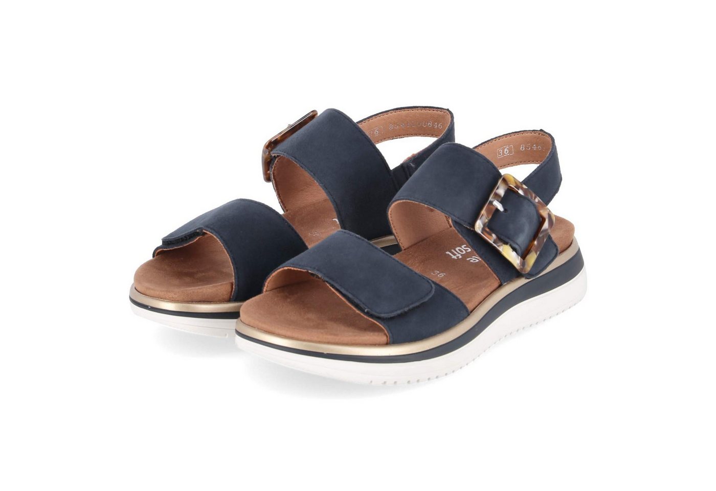 Remonte Remonte D1J62-14 Damen Rauleder blau Sandalette von Remonte