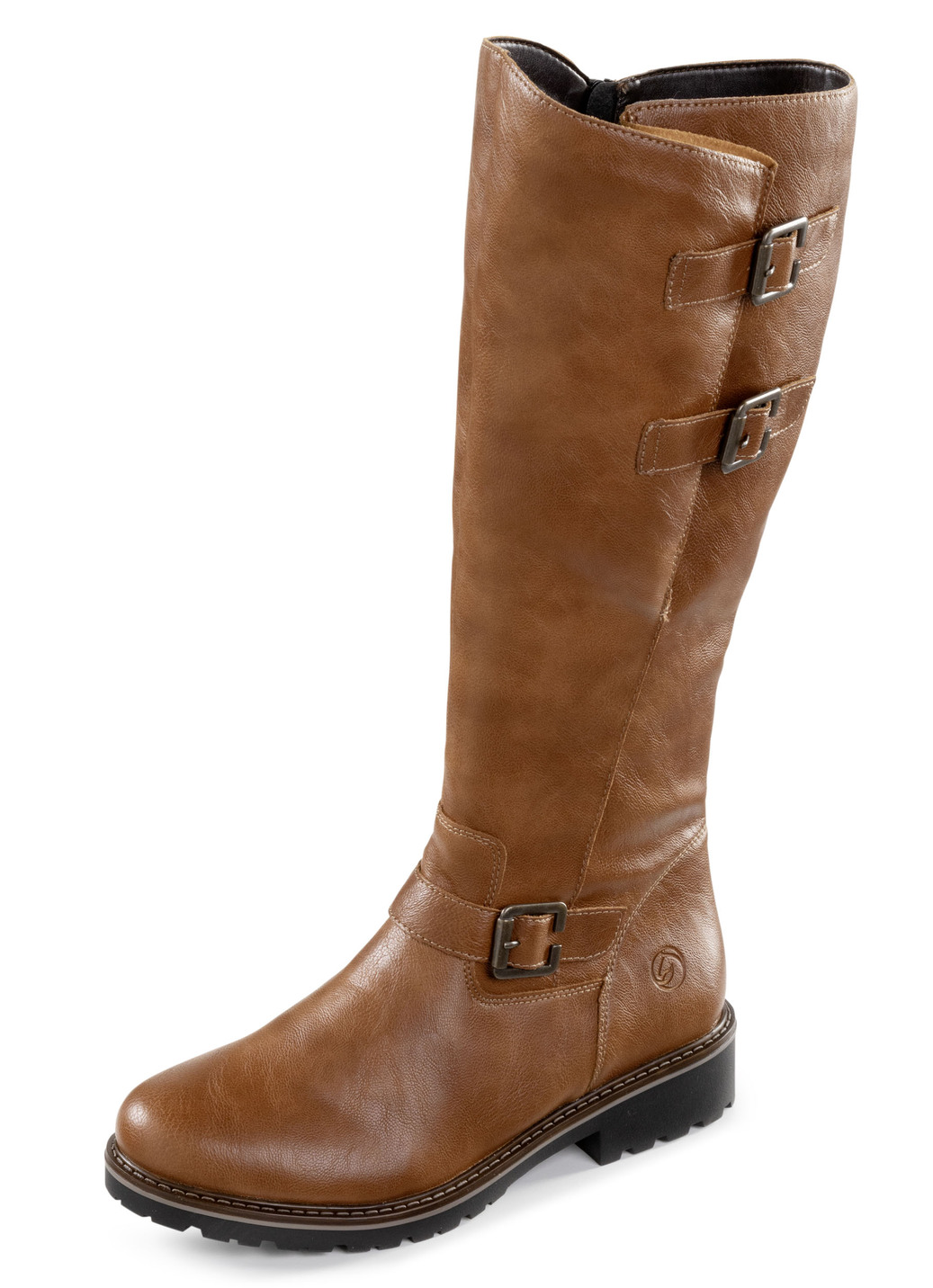 Remonte Stiefel mit Narben-Struktur, Cognac, Größe 37 von Remonte