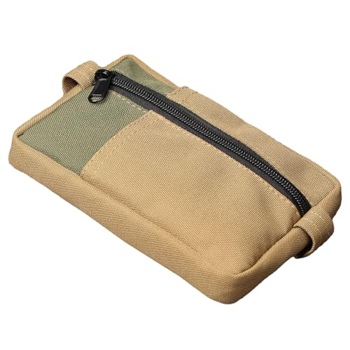 Remorui Gürteltasche für Essentials Langlebige Aufbewahrungstasche Aufbewahrungstasche Kompakte Tasche Vielseitige Hüfttasche Tragbare Oxford Tuch Brieftasche für Camping Outdoor Khaki von Remorui