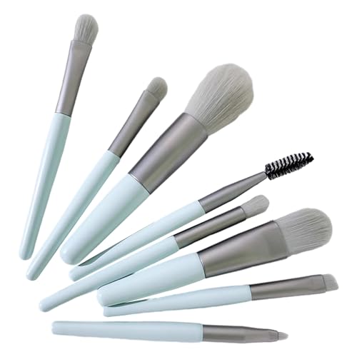 Remorui Make-up-Pinsel-Set, weiche Borsten, Rougepinsel, Concealer-Pinsel, Mischpinsel, Lippen, Lidschatten, Augenbrauen, Wimpern, Pinsel-Set, Grün, 8 Stück von Remorui