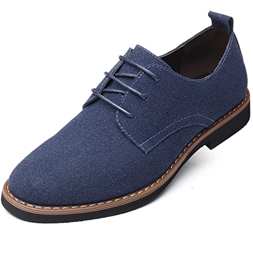 Herren Wildlederschuhe Kleid Schuhe Klassische Oxford-Mode Schnürschuhe Derby Schuhe, blau, 45 EU Herren Wildlederschuhe Kleid Schuhe Klassische Oxford-Mode Schnürschuhe Derby Schuhe, blau, 45 EU von Remxi