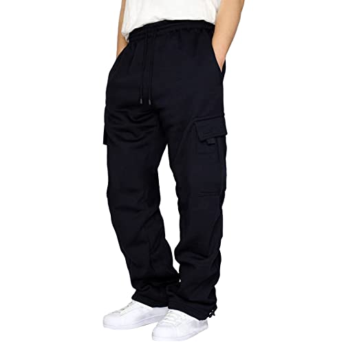 Remxi Herren-Cargohose, leger, offener Saum, Größe M-5XL, navy, 34-37 von Remxi