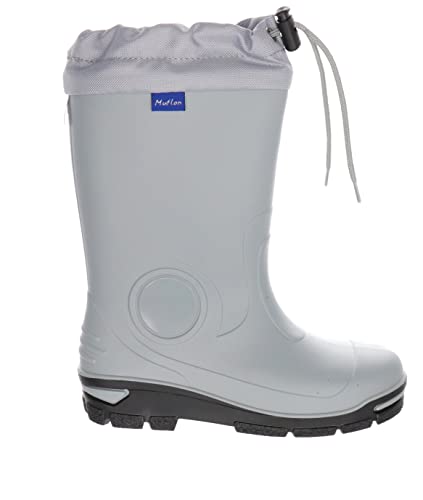 Ren But Kinder Gummistiefel Regenschuhe mit Stulpe (Grau, 27/28 EU) von Ren But