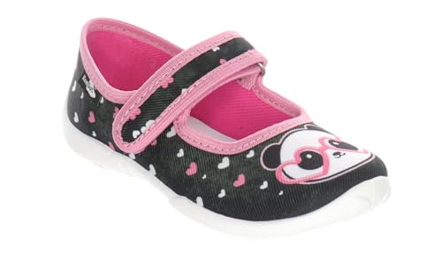 RenBut 33-415 Mädchen Hauschuhe mit Klettverschluss Panda 27 EU von RenBut