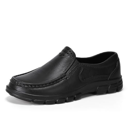 RenDiuJups Kochschuhe Anti-Rutsch Ölresistent Bequeme Küchenschuhe mit EVA-Sohle - Leichte Arbeitsschuhe für Köche Atmungsaktive Sicherheitsschuhe in Großgrößen Berufsschuhe für Gastro(Black,42 EU) von RenDiuJups