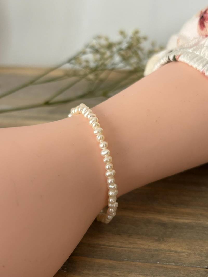 Feines Süßwasserzuchtperlen Armband Mit Verschluss, in 925 Silber von RenaPearls