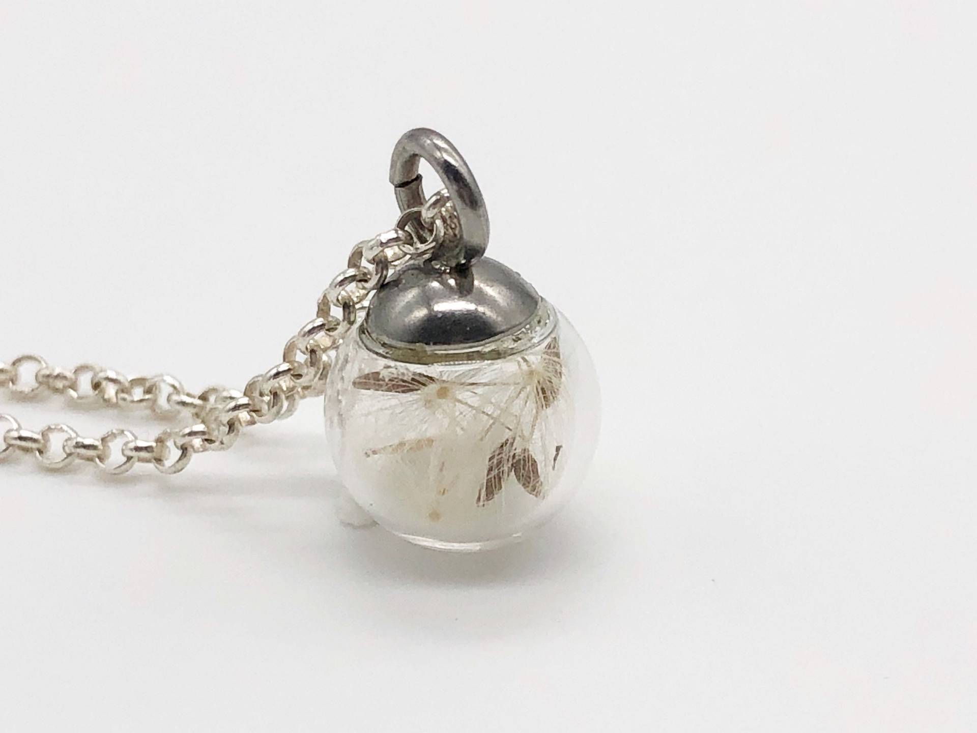 Pusteblumen Anhänger Aus Glas - 925 Silberkette Handgemachter Schmuck Mit Echter Naturblume Pusteblumen Anhänger Aus Glas - 925 Silberkette Handgemachter Schmuck Mit Echter Naturblume von RenaPearls