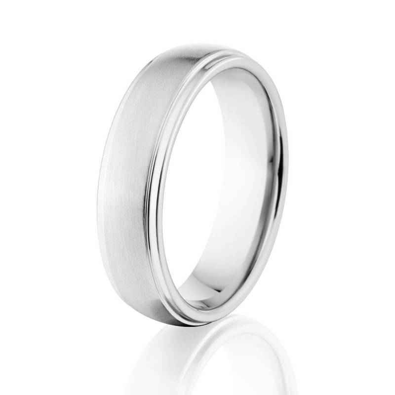 Kobalt Chrom Ehering, 6 Mm Comfort Fit Ring Mit Gebürstetem Satin-Finish, Hergestellt in Den Usa von RenaissanceJewelry