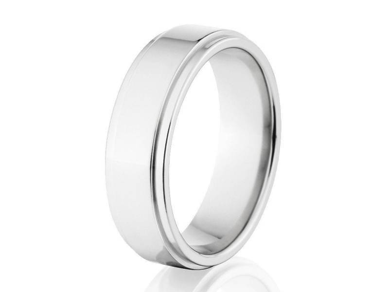 Kobalt Chrom Ehering, 6 Mm Poliert Comfort Fit Ring, Handgefertigter in Den Usa Hergestellter Schmuck von RenaissanceJewelry