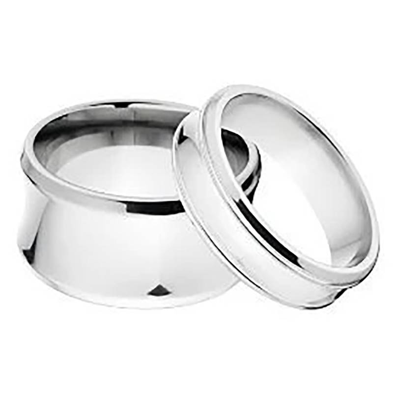 Kobalt-Chrom Ehering Set Comfort Fit Bands von RenaissanceJewelry