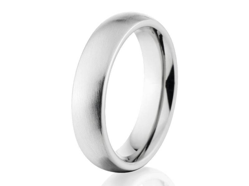 Kobalt-Chrom-Verlobungsring, 5 Mm Gewölbter Herrenring, Handgefertigt in Den Usa von RenaissanceJewelry