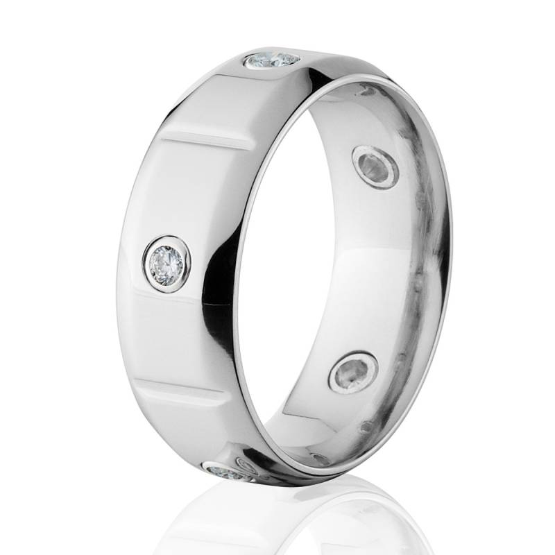 Kobalt Diamant Ringe, Individuelle Eheringe Sku Cb-8B-Hz-5Dia.06-Txt von RenaissanceJewelry