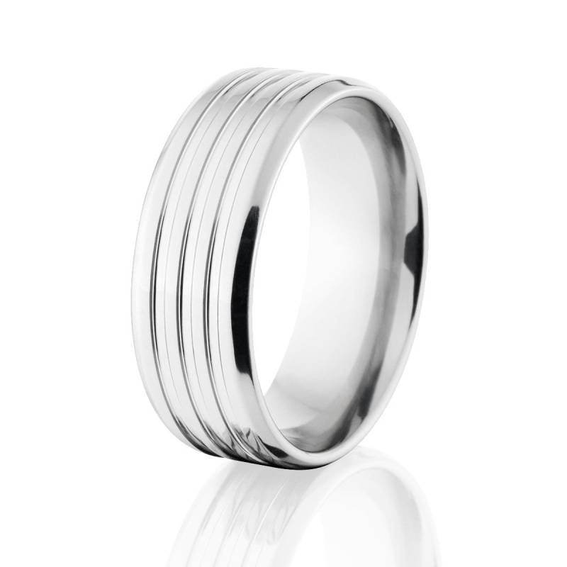 Kobalt-Ehering Mit Zweifarbiger Oberfläche Cb-8Ft3G-P von RenaissanceJewelry
