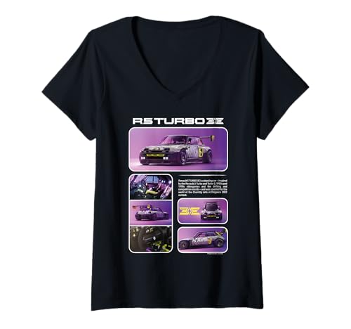 Damen Renault R5 Turbo 3E Elektro Concept Car T-Shirt mit V-Ausschnitt von Renault