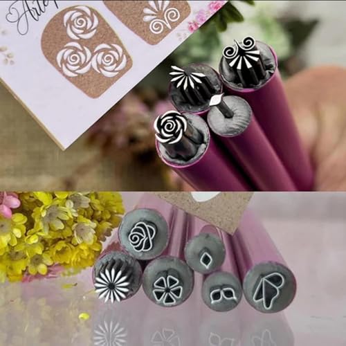 Nagelstift Nagelstempel Set - Nail Arts Stempel Stift | Nagel Stempel Nageldesign | Nail Stamp Pen | D-I-Y Nail Graffiti Mit Verschiedenen Mustern | Nagelstempel Set Für Mädchen Frauen von Renchey