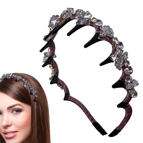 Renchey Geflochtenes Haarband,Vintage Künstliche Perlen Haarband - Anti-Rutsch Mode Haarreifen Für Fest Hochzeit Geburtstag Feiertag Party Unterwegs von Renchey