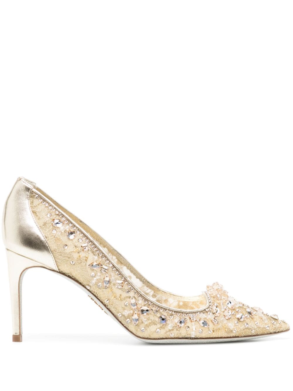 René Caovilla Cinderella Pumps 80mm - Gold von René Caovilla