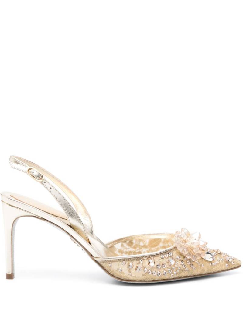 René Caovilla Cinderella Sandalen 80mm - Gold von René Caovilla