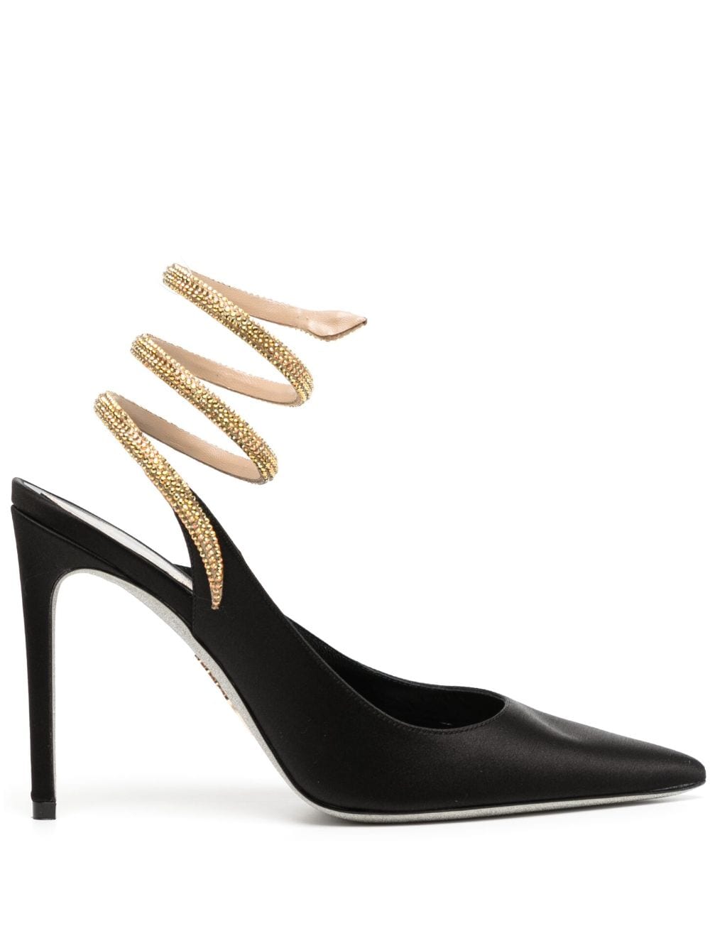 René Caovilla Pumps mit Kristallen 90mm - Schwarz von René Caovilla