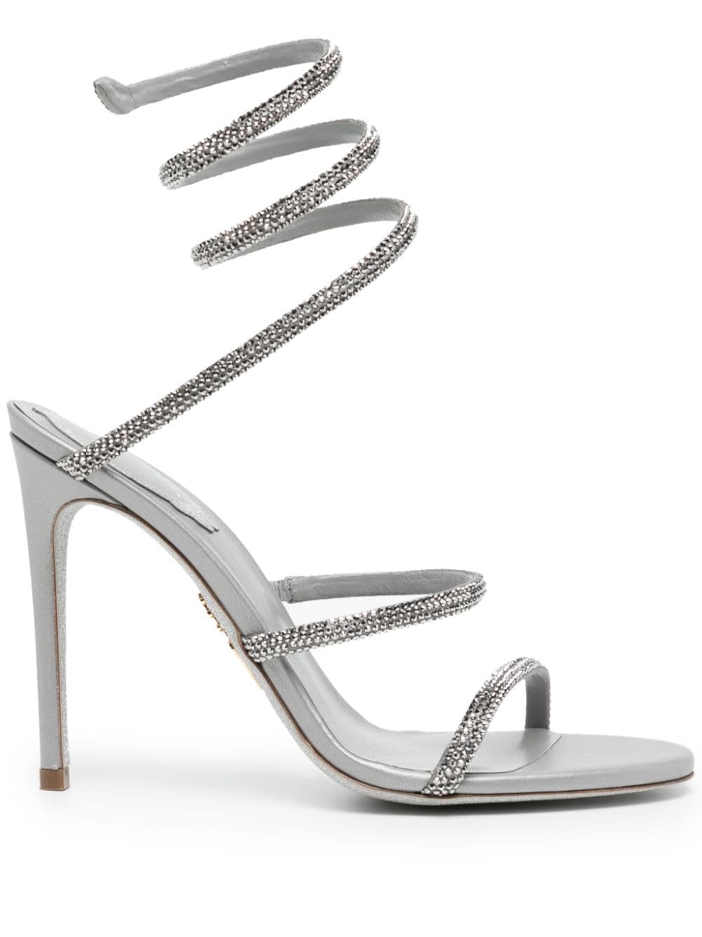 René Caovilla Cleo Sandalen mit Strass 103mm - Silber von René Caovilla