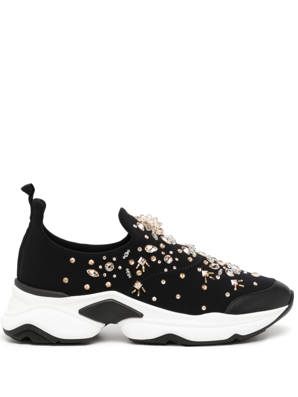 René Caovilla Morgana Sneakers mit Strass - Schwarz von René Caovilla