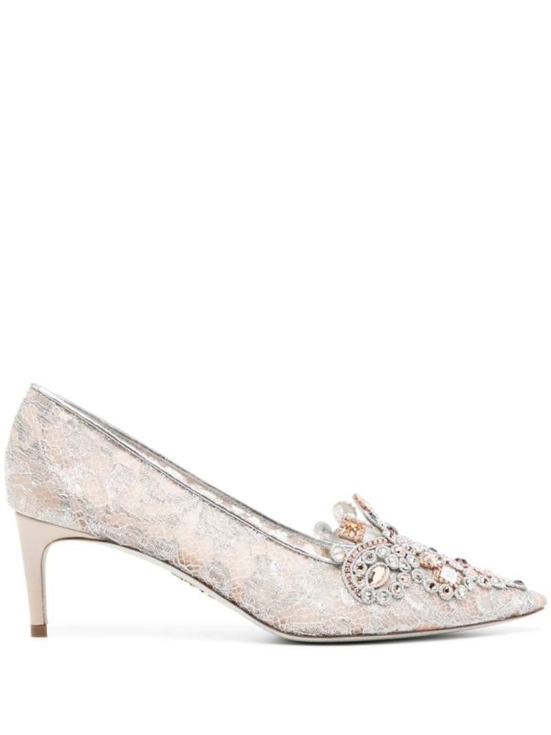 René Caovilla Verzierte Cinderella Pumps - Grau von René Caovilla