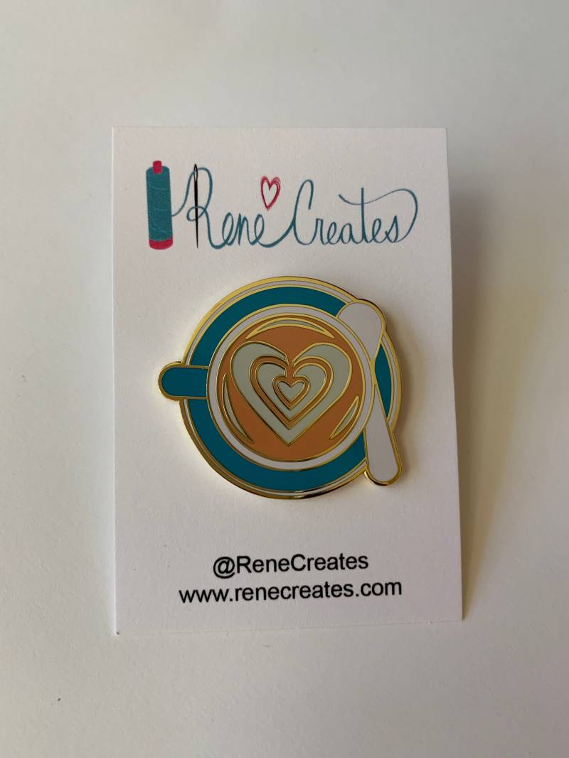 Kaffee Liebe Emaille Pin Kaffee Liebe Emaille Pin von ReneCreates