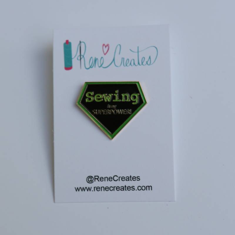 Nähen Ist Meine Superpower Emaille Pin von ReneCreates