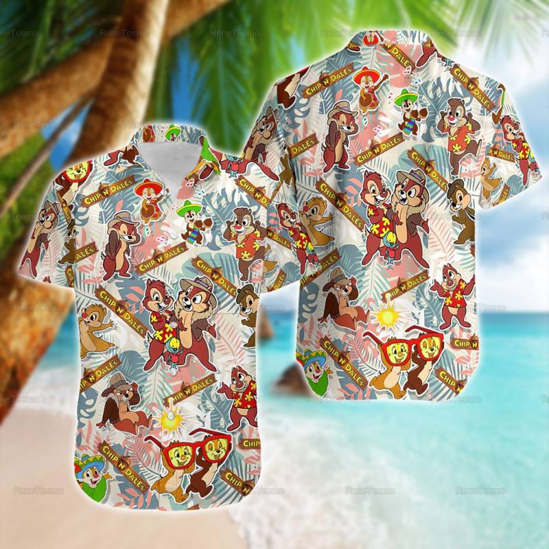 Chip Und Dale Hibiskus Hawaiihemd, "N Rettungs Rangers Hemd, Strand Hawaiihemd von ReneTeemo