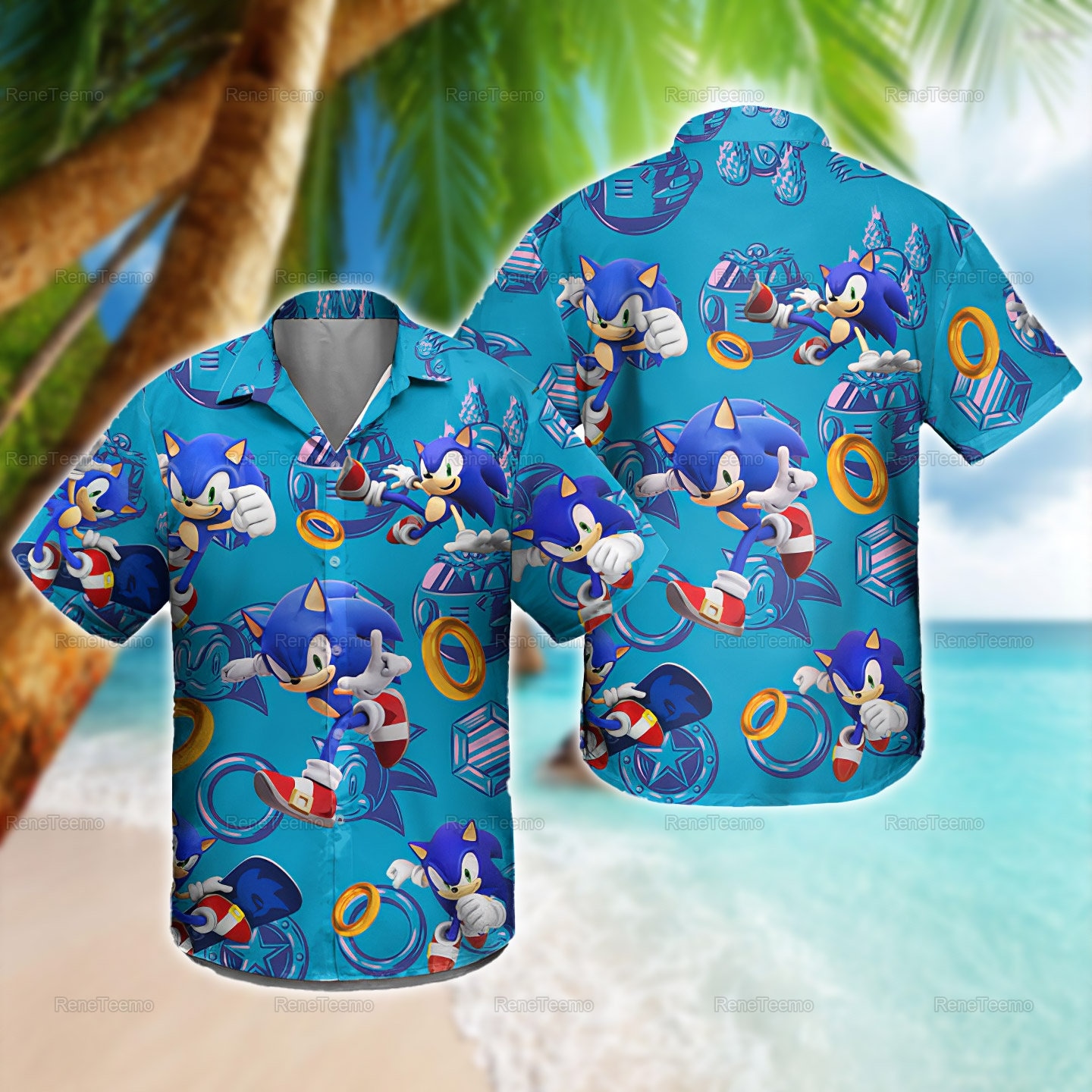 Sonic The Hedgehog Shirt, Hawaiihemd, Sommer Urlaub Shirt von ReneTeemo