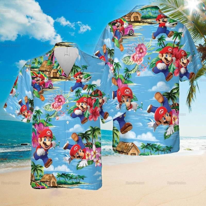 Super Mario Hawaii-Shirt, Shirt, Sommer Shirts, Hawaii Shirt Für Männer, Urlaub von ReneTeemo