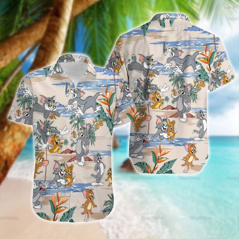 Tom Und Jerry Shirt, Hawaiihemd, Strand Sommerhemd von ReneTeemo