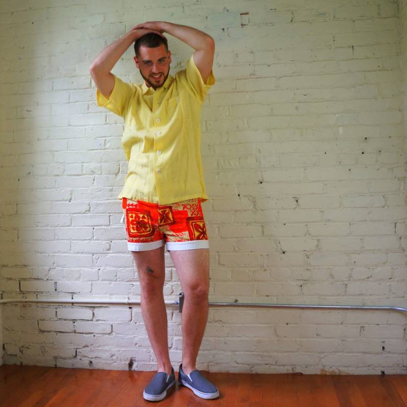 Vintage 1950S Aj Izod Gaze-Hemd Großes, Gelbes Herrenhemd von RenegadeRevival