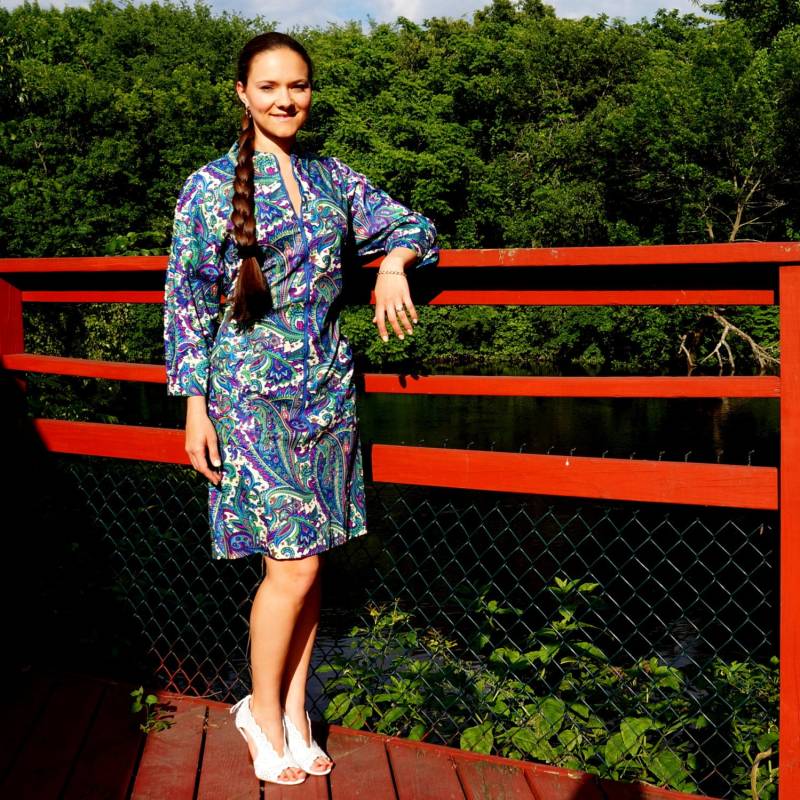 Paisley Jewel Tone Kleid 1970Er Jahre Boho Baumwolle Chintz Day Größe S 2 4 6 Vintage Langarm Zip Front Stehkragen Von Saybury von RenegadeRevival