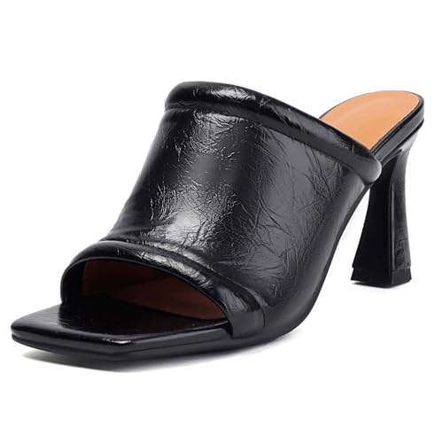 Renessmi Höhe Ferse Square Toe Mules Ohne Verschluss Damen Pantoffeln Offene Zeh Mode Draußen Sommer Hausschuhe Pantoffeln Sandals Footwear Schwarz Gr 36.5 EU-37 Cn Renessmi Höhe Ferse Square Toe Mules Ohne Verschluss Damen Pantoffeln Offene Zeh Mode Draußen Sommer Hausschuhe Pantoffeln Sandals Footwear Schwarz Gr 36.5 EU-37 Cn von Renessmi