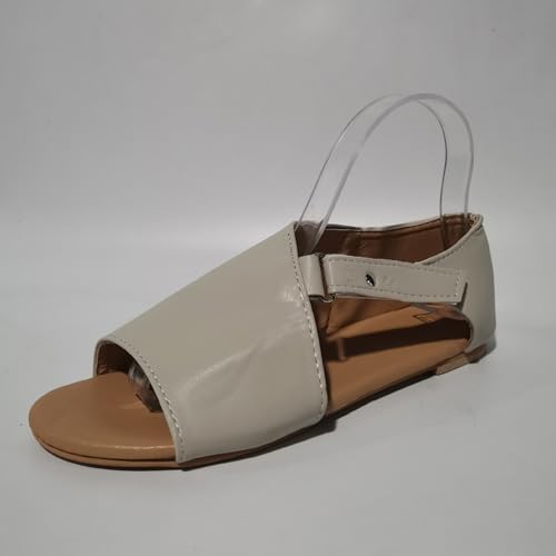Renessmi Komfort Flach Schuhe Peep Toe Klassische Damensandalen Runde Zehen Leisure Mode Solid Color Gladiator Sandals Footwear Grau Gr 40.5 EU-42 Cn Renessmi Komfort Flach Schuhe Peep Toe Klassische Damensandalen Runde Zehen Leisure Mode Solid Color Gladiator Sandals Footwear Grau Gr 40.5 EU-42 Cn von Renessmi