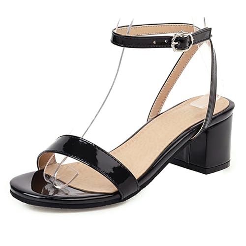 Renessmi Komfort Mitte Absatz Offene Zeh Slingback Leisure Damensandalen Chunky Heel Elegant Runde Zehen Strappy Girl Footwear Schwarz Gr 31 EU Renessmi Komfort Mitte Absatz Offene Zeh Slingback Leisure Damensandalen Chunky Heel Elegant Runde Zehen Strappy Girl Footwear Schwarz Gr 31 EU von Renessmi