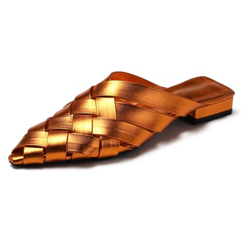 Renessmi Low Blockabsatz Slingback Pointed Toe Braid Damen Pantoffeln Ohne Verschluss Mode Draußen Komfort Geschlossen Mules Footwear Orange Gr 39 EU-40 Cn Renessmi Low Blockabsatz Slingback Pointed Toe Braid Damen Pantoffeln Ohne Verschluss Mode Draußen Komfort Geschlossen Mules Footwear Orange Gr 39 EU-40 Cn von Renessmi