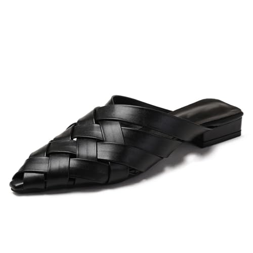 Renessmi Low Blockabsatz Slingback Pointed Toe Braid Damen Pantoffeln Ohne Verschluss Mode Draußen Komfort Geschlossen Mules Footwear Schwarz Gr 40.5 EU-42 Cn Renessmi Low Blockabsatz Slingback Pointed Toe Braid Damen Pantoffeln Ohne Verschluss Mode Draußen Komfort Geschlossen Mules Footwear Schwarz Gr 40.5 EU-42 Cn von Renessmi