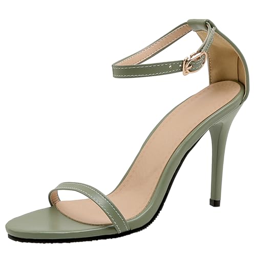 Renessmi Stiletto Hochzeit Offene Zeh Knöchelriemchen Damensandalen Elegant Prom Höhe Ferse Engagement-Spangepy Footwear Grün Gr 44 EU-46 Cn Renessmi Stiletto Hochzeit Offene Zeh Knöchelriemchen Damensandalen Elegant Prom Höhe Ferse Engagement-Spangepy Footwear Grün Gr 44 EU-46 Cn von Renessmi