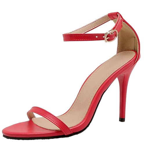 Renessmi Stiletto Hochzeit Offene Zeh Knöchelriemchen Damensandalen Elegant Prom Höhe Ferse Engagement-Spangepy Footwear Rot Gr 48 EU-50 Cn Renessmi Stiletto Hochzeit Offene Zeh Knöchelriemchen Damensandalen Elegant Prom Höhe Ferse Engagement-Spangepy Footwear Rot Gr 48 EU-50 Cn von Renessmi